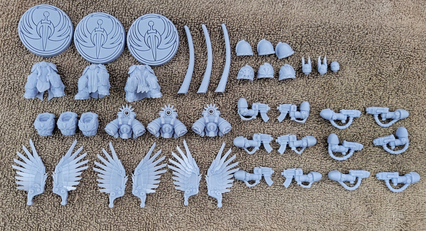 Printed in our shop. Winged Version set