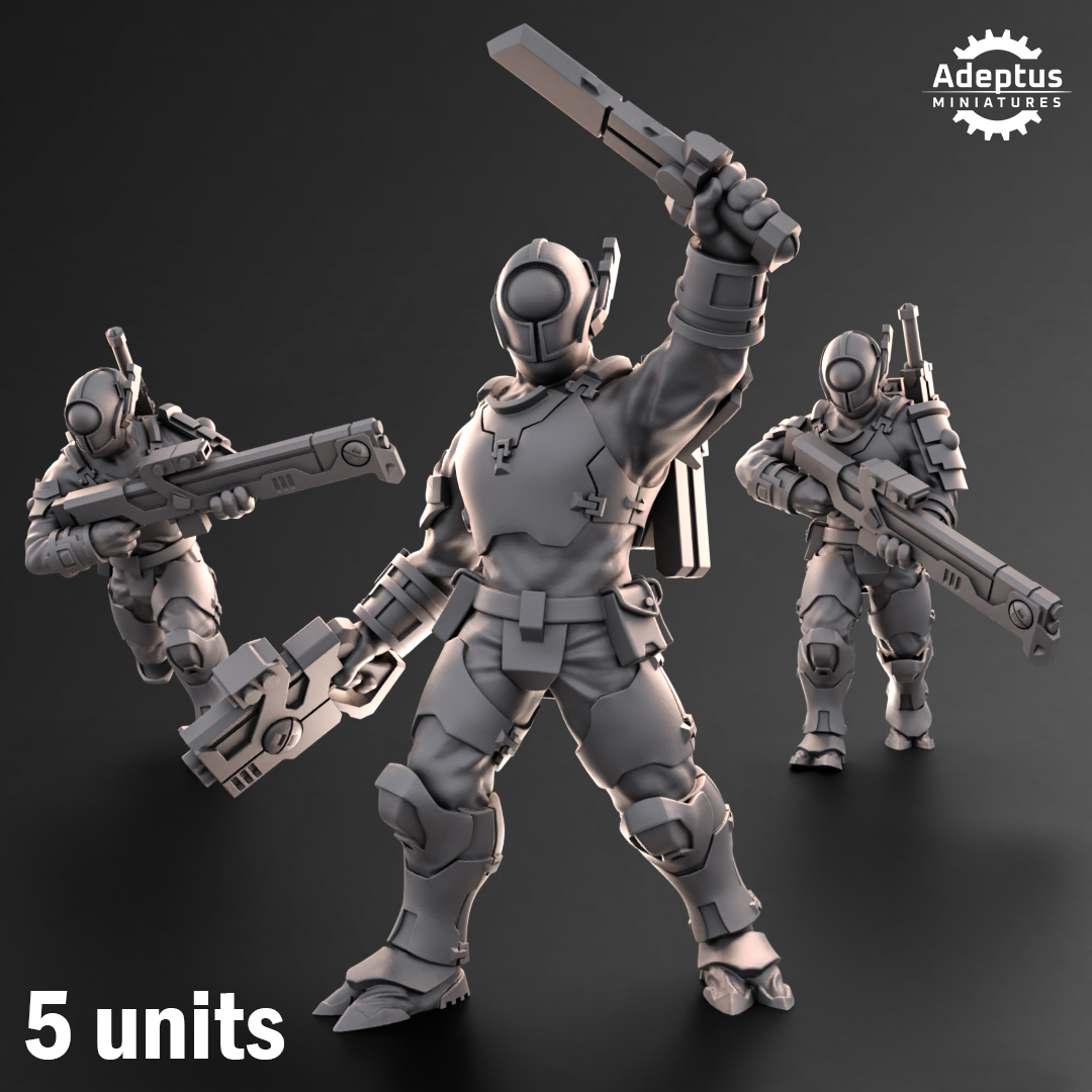 Line Strikers- Kae'ti (5-Unit Kit or Single Model) by Adeptus Miniatures