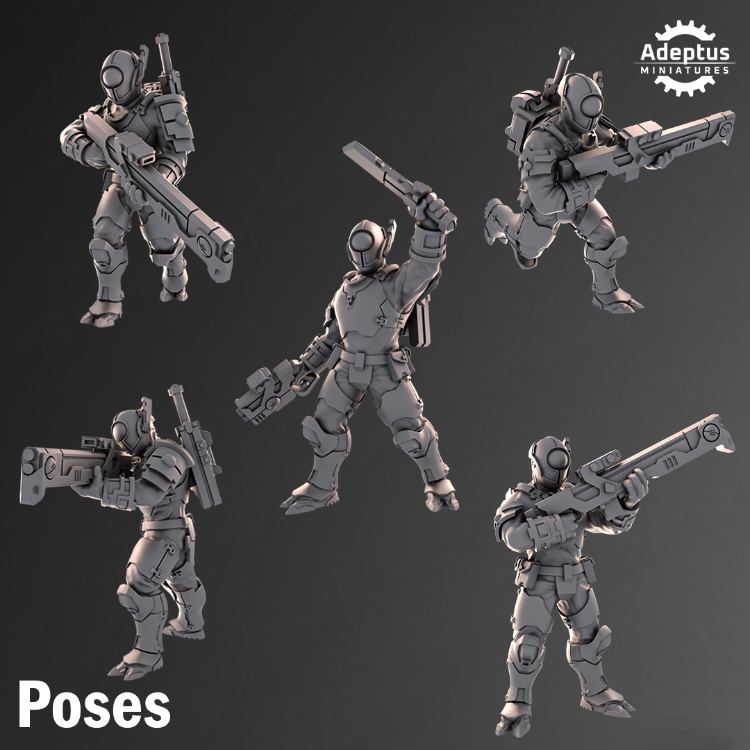 Line Strikers- Kae'ti (5-Unit Kit or Single Model) by Adeptus Miniatures