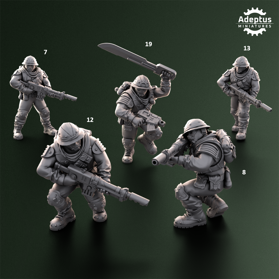 Shadowmarch Battalion-Squad of the Imperial Force (20-Unit Kit) by Adeptus Miniatures