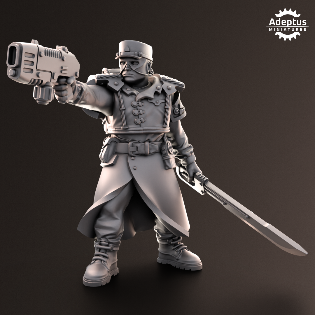Nightcloak Regiment- Command Squad of the Imperial Force (4-Unit Kit or Single Model) by Adeptus Miniatures