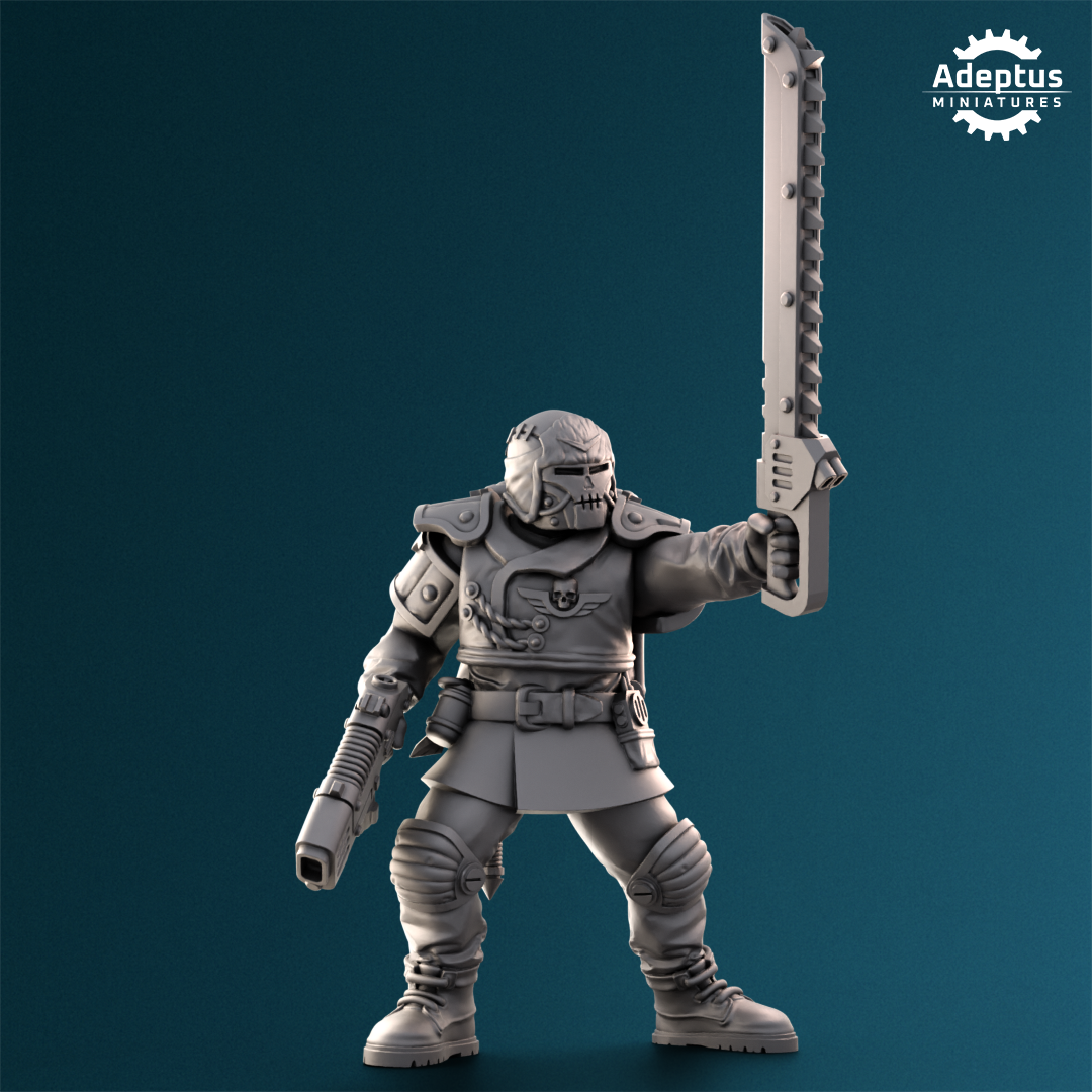 Winterline Forces- Command Squad of the Imperial Force (4-Unit Kit or Single Model) by Adeptus Miniatures