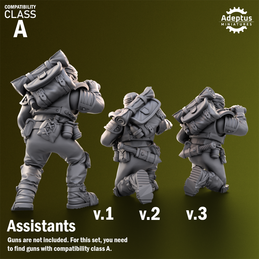 Red Dune Regiment-Heavy Weapons Squad (12-Unit Kit or Single Model) by Adeptus Miniatures