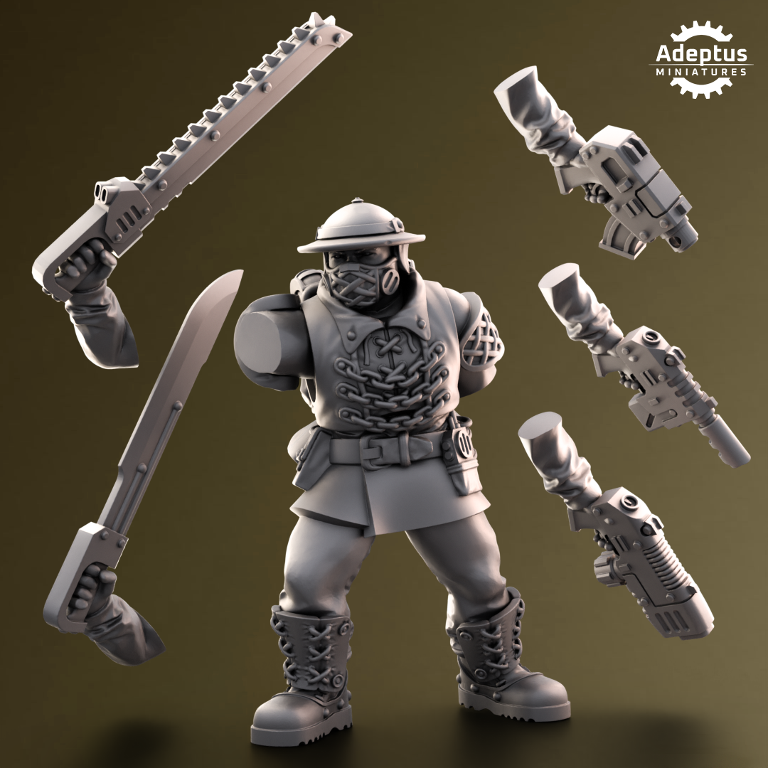 Sunclaw Regiment-Command Squad (4-Unit Kit or Single Model) by Adeptus Miniatures