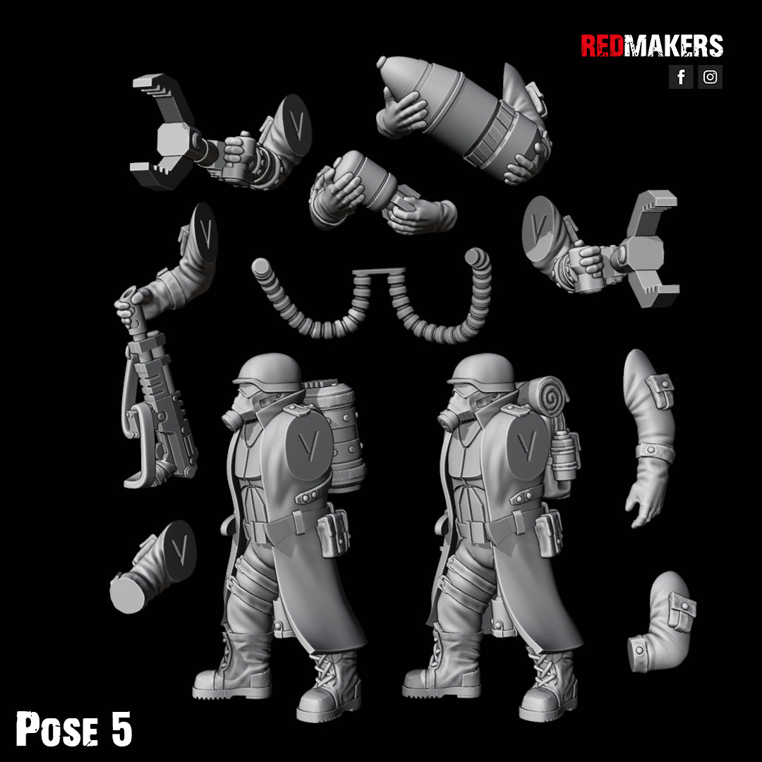 Steel Guard-Artillery Crew (5-Unit Kit or Single Model) by RedMakers