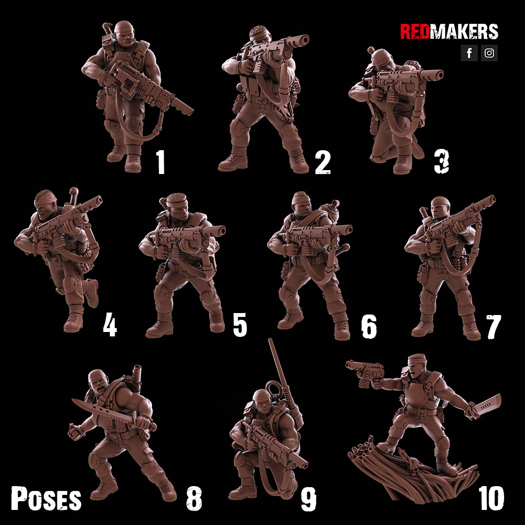 Jungle Fighters-Squad of the Imperial Force (10-Unit Kit or Single Model) by RedMakers