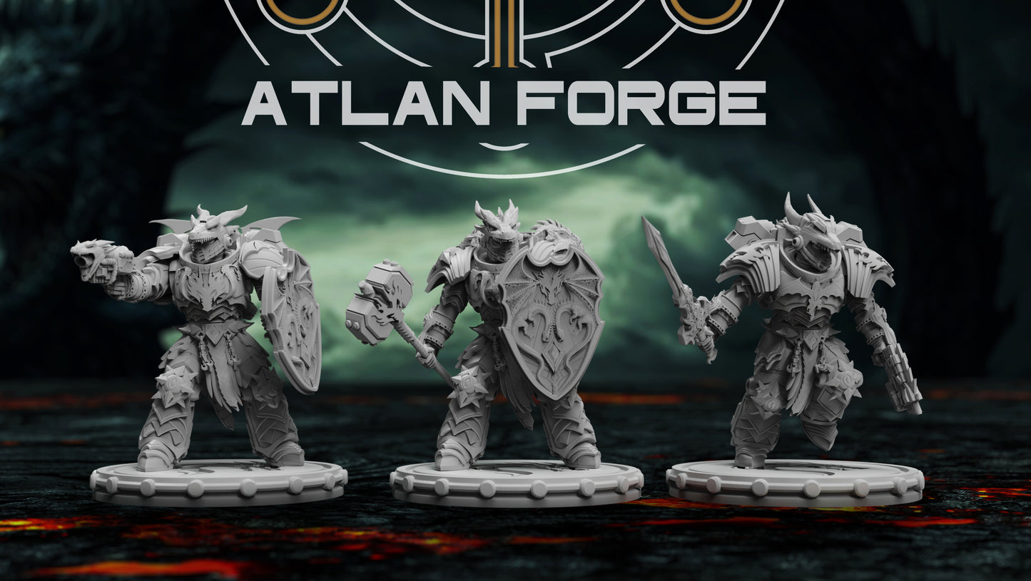 Dragon Knights Veterans (3-Unit Set) by Atlan Forge