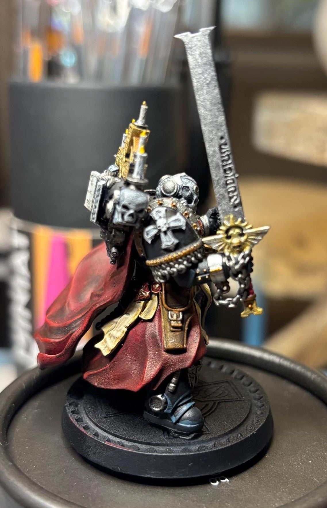 Artwork by customer Oliver D. Sword and lantern are custom pieces added by the customer and not part of the original model.