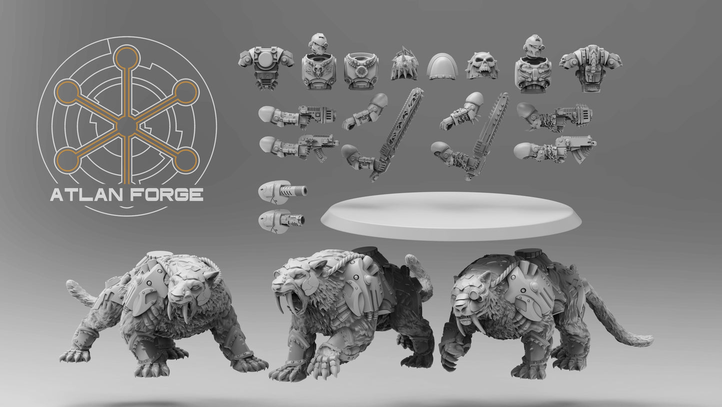 Saber-Tooth Riders (3-Unit Set) by Atlan Forge