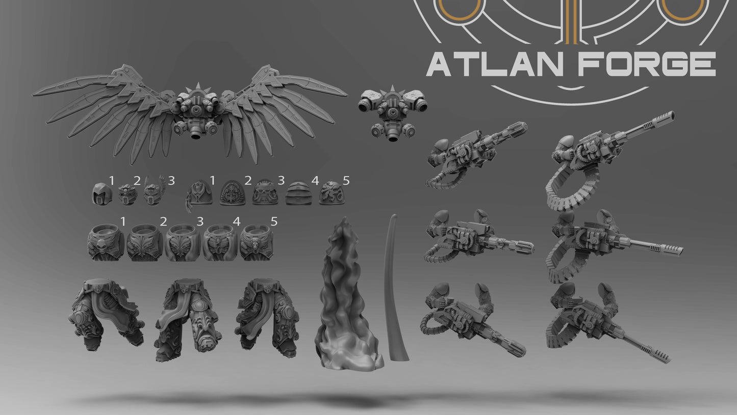Angelic Flying Artillerymen (3-Unit Set) by Atlan Forge
