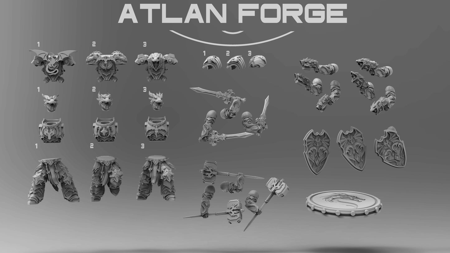 Dragon Knights Veterans (3-Unit Set) by Atlan Forge