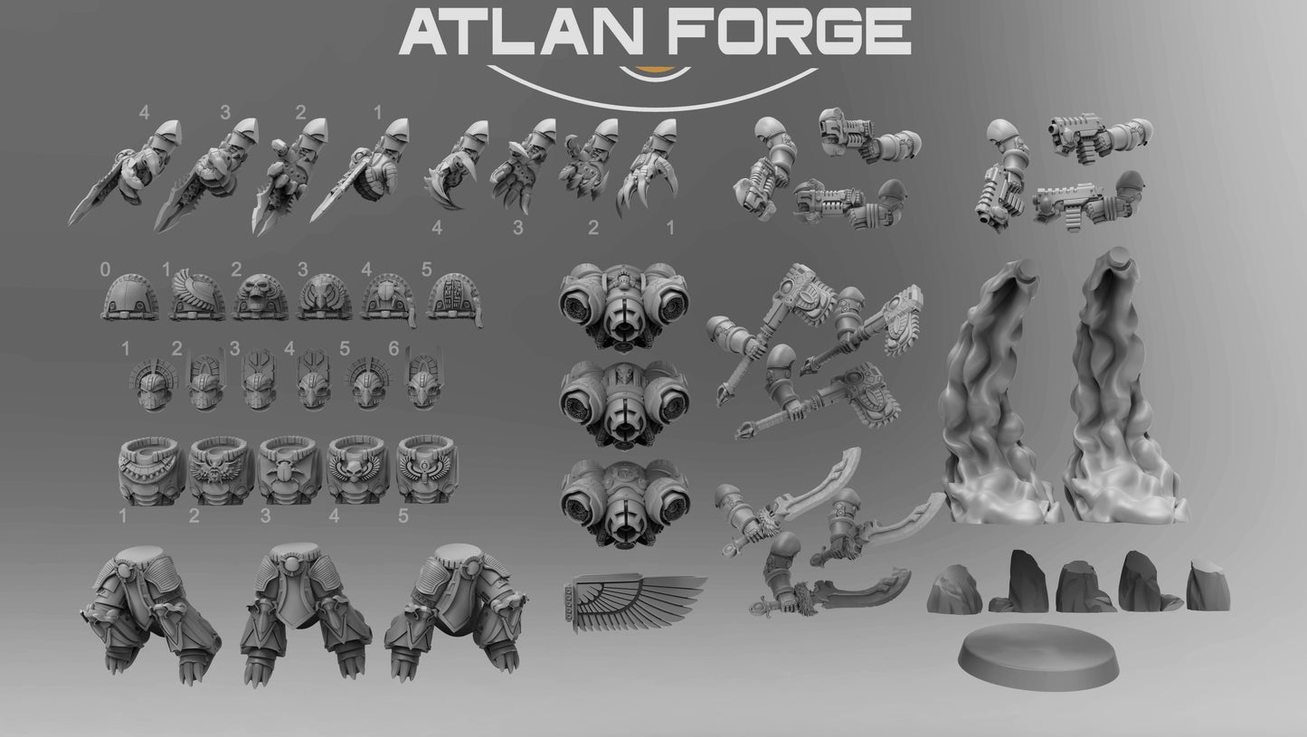 Scions of Aten (5-Unit Set- Winged or Wingless Options) by Atlan Forge