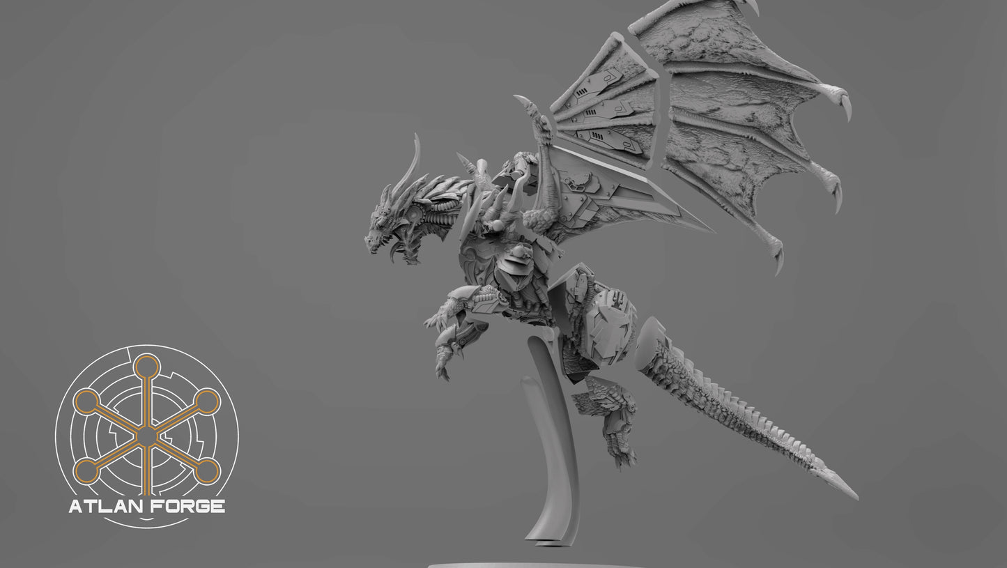 Cybernetic Battle Dragon (With or Without Rider) by Atlan Forge