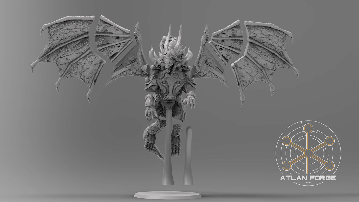 Cybernetic Battle Dragon (With or Without Rider) by Atlan Forge