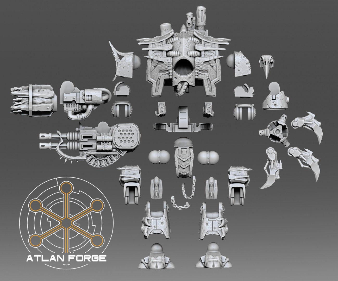 Manus Mortis Harvester Dreadnought (3 Scaled Options) by Atlan Forge