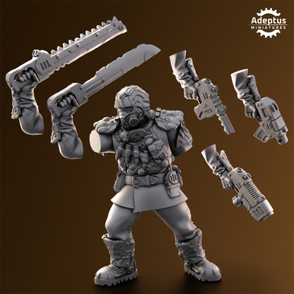 Sporeblight Regiment- Command Squad (4-Unit Kit or Single Model) by Adeptus Miniatures