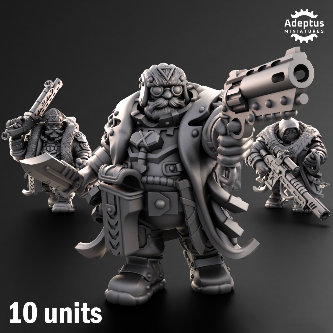 Kill Squad- Dwarves (10-Unit Kit or Single Model) by Adeptus Miniatures