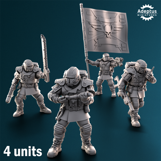Winterline Forces- Command Squad of the Imperial Force (4-Unit Kit or Single Model) by Adeptus Miniatures