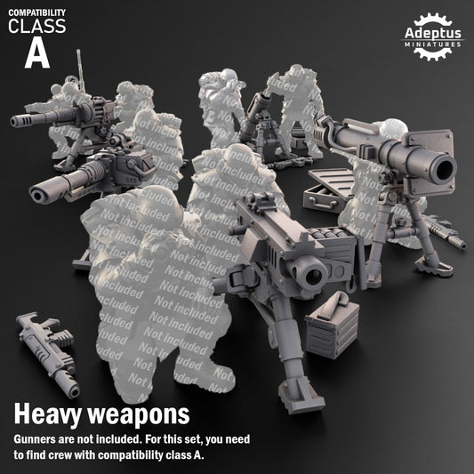 Sunclaw Regiment-Heavy Weapons Squad (12-Unit Kit or Single Model) by Adeptus Miniatures