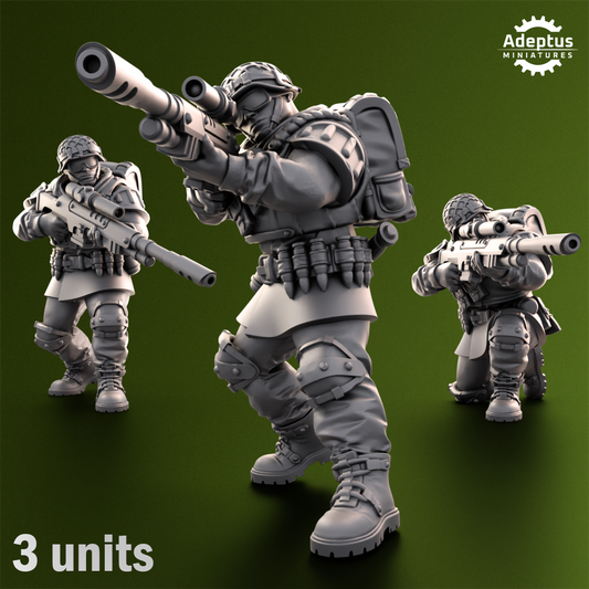 Shellcord Troopers-Sniper Squad- Imperial Force (3-Unit Kit or Single Model) by Adeptus Miniatures