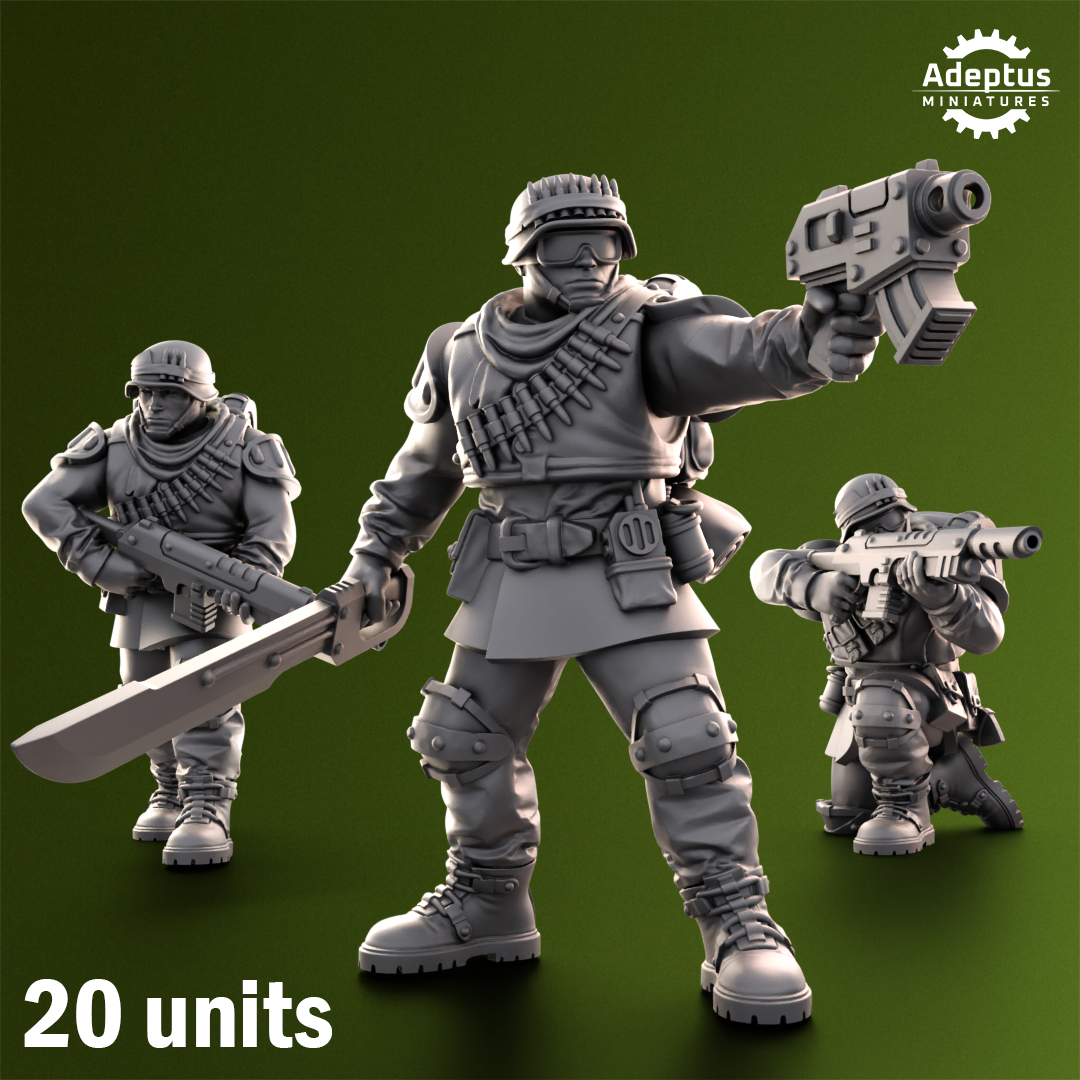 Shellcord Troopers-Squad of the Imperial Force (20-Unit Kit) by Adeptus Miniatures