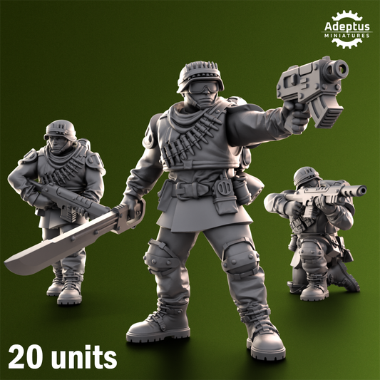 Shellcord Troopers-Squad of the Imperial Force (20-Unit Kit) by Adeptus Miniatures