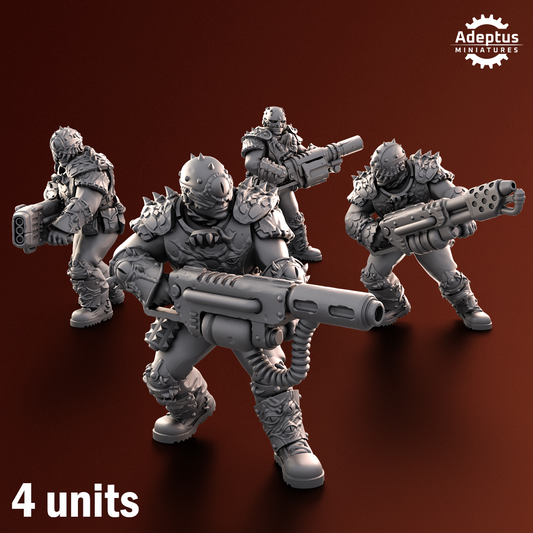 Rotmark Legion-Special Weapons Squad- Renegades and Heretics (4-Unit Kit or Single Model) by Adeptus Miniatures