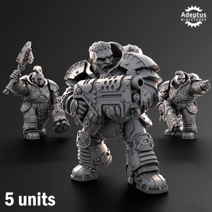 Steelwarden- Dwarves (5-Unit Kit or Single Model) by Adeptus Miniatures