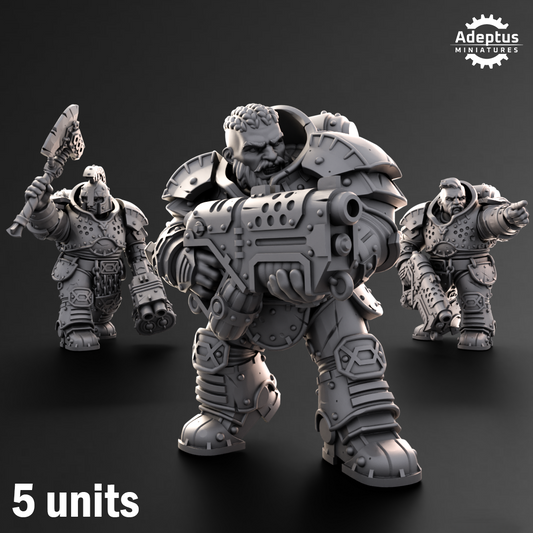 Steelwarden- Dwarves (5-Unit Kit or Single Model) by Adeptus Miniatures