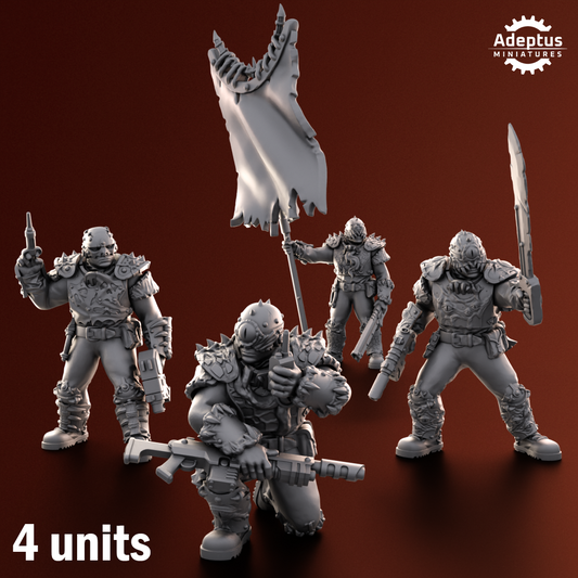 Rotmark Legion-Command Squad- Renegades and Heretics (4-Unit Kit or Single Model) by Adeptus Miniatures