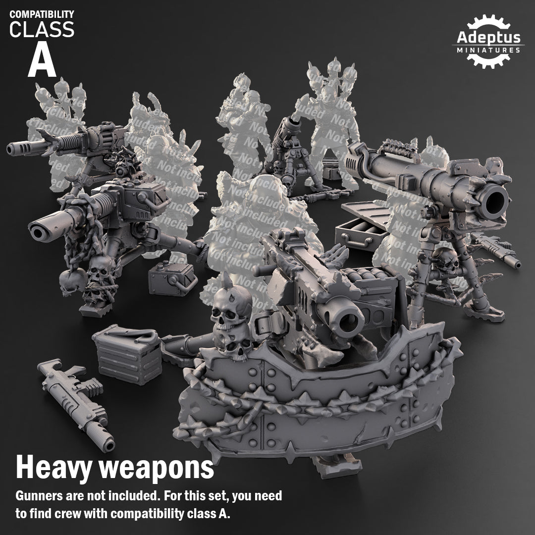 Sporeblight Regiment-Heavy Weapons Team (12-Unit Kit or Single Model) by Adeptus Miniatures