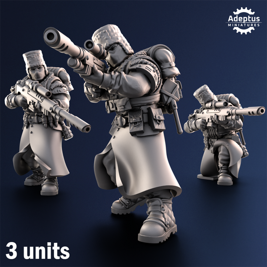 Coldreach Regiment- Sniper Squad (3-Unit Kit or Single Model) by Adeptus Miniatures