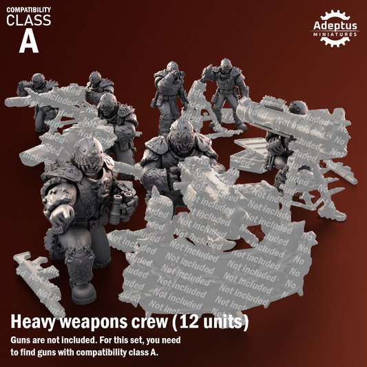 Rotmark Legion-Heavy Weapons Squad- Renegades and Heretics (12-Unit Kit or Single Model) by Adeptus Miniatures