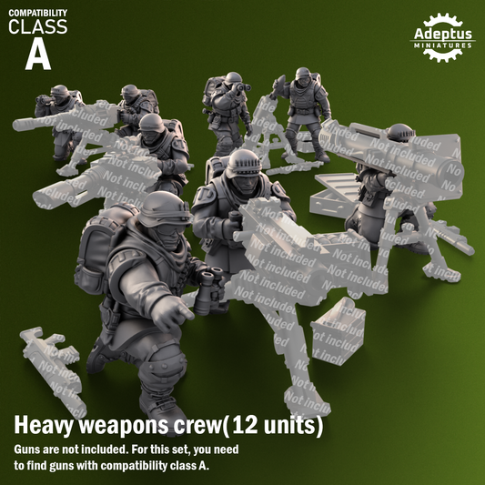 Shellcord Troopers -Heavy Weapons Squad (12-Unit Kit or Single Model) by Adeptus Miniatures