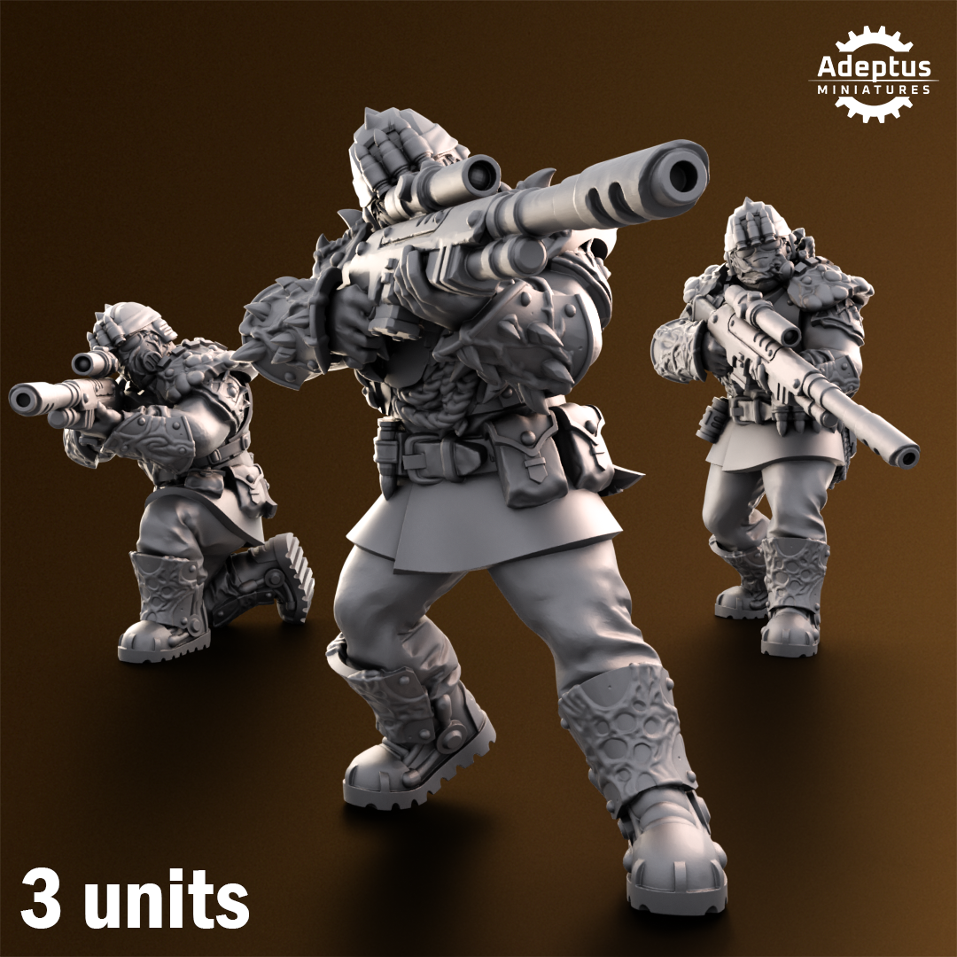 Sporeblight Regiment- Sniper Squad (3-Unit Kit or Single Model) by Adeptus Miniatures