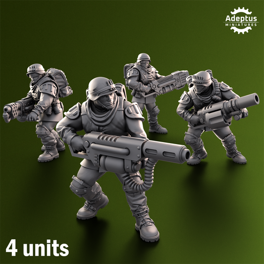 Shellcord Troopers-Special Weapons Squad- Imperial Force (4-Unit Kit or Single Model) by Adeptus Miniatures