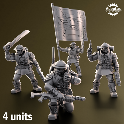 Sunclaw Regiment-Command Squad (4-Unit Kit or Single Model) by Adeptus Miniatures