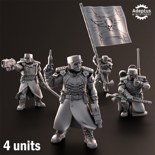 Nightcloak Regiment- Command Squad of the Imperial Force (4-Unit Kit or Single Model) by Adeptus Miniatures