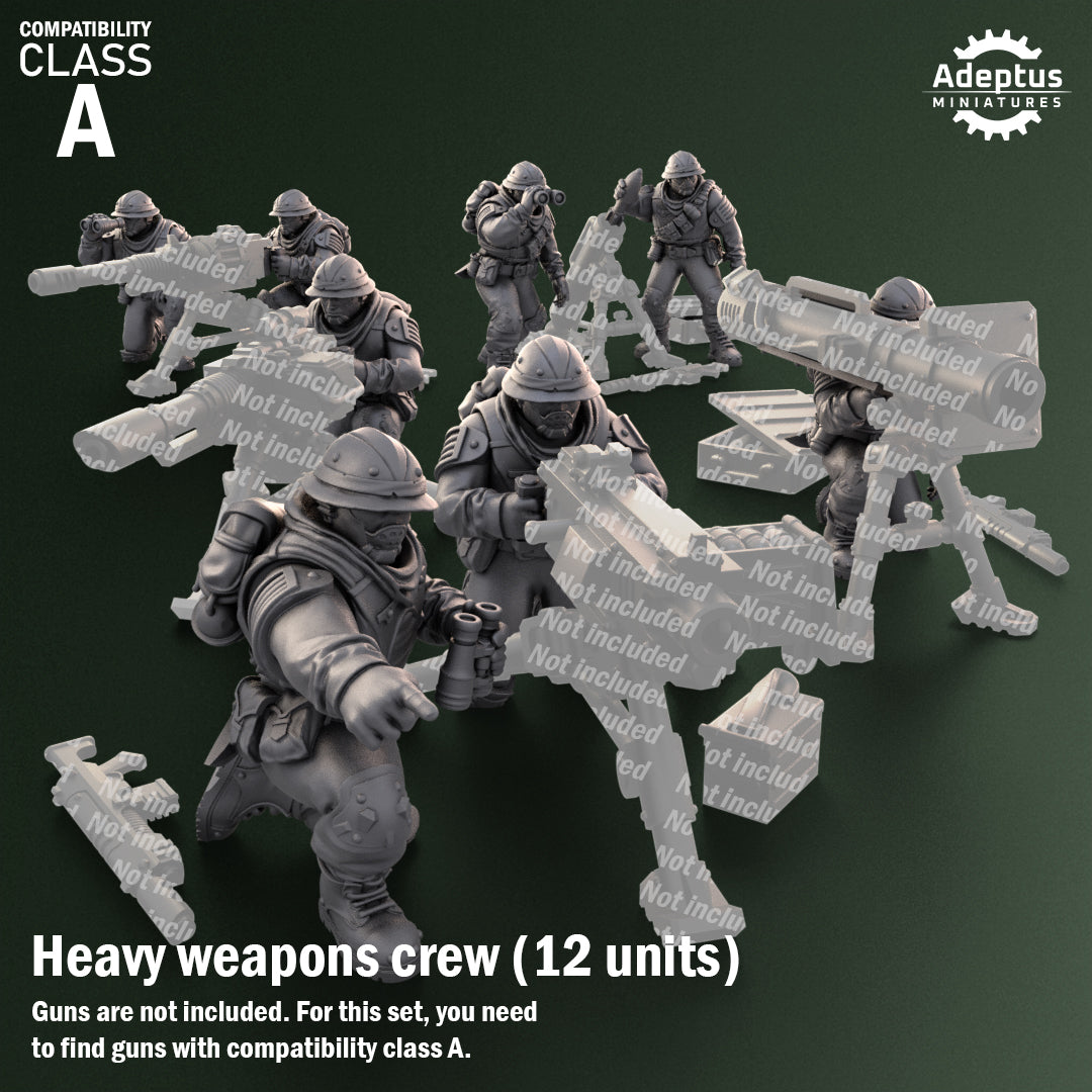 Shadowmarch Battalion-Heavy Weapons Squad (12-Unit Kit or Single Model) by Adeptus Miniatures