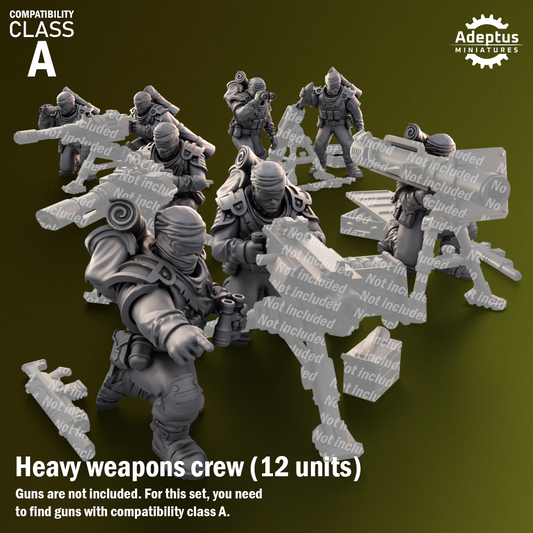 Red Dune Regiment-Heavy Weapons Squad (12-Unit Kit or Single Model) by Adeptus Miniatures
