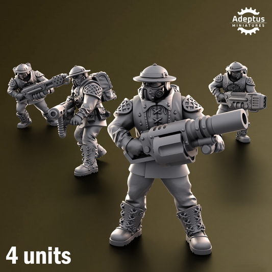 Sunclaw Regiment-Special Weapons Squad (4-Unit Kit or Single Model) by Adeptus Miniatures