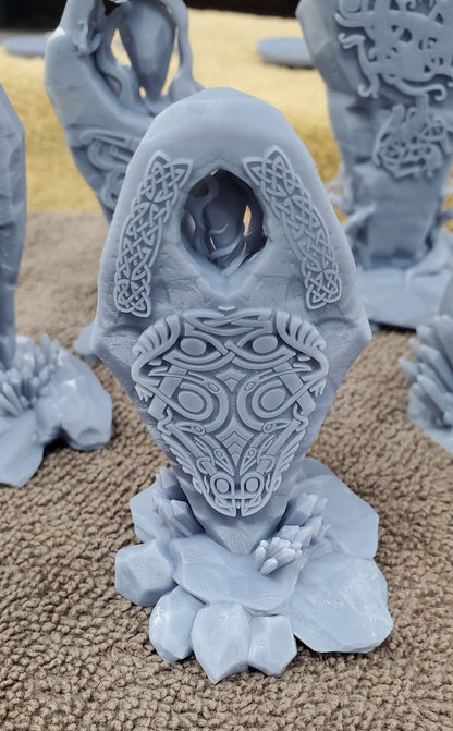 Giant Solid Resin Asgardian Runestones by Atlan Forge