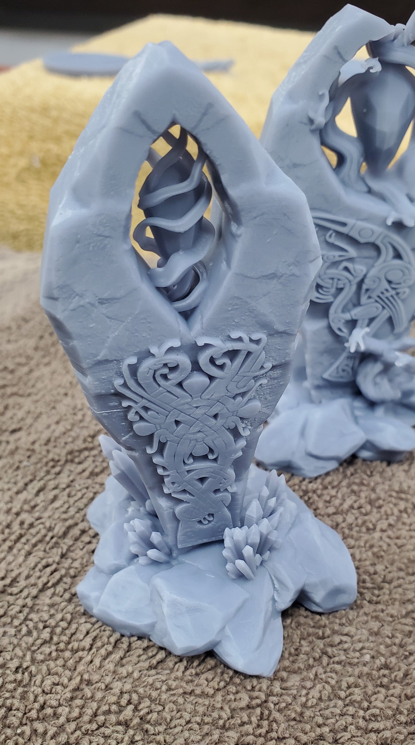 Giant Solid Resin Asgardian Runestones by Atlan Forge