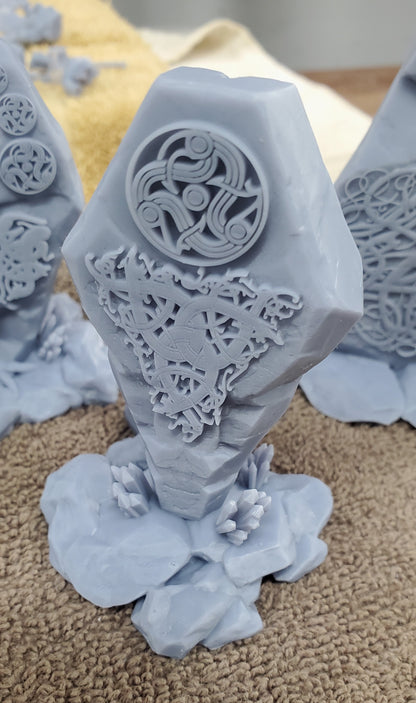 Giant Solid Resin Asgardian Runestones by Atlan Forge