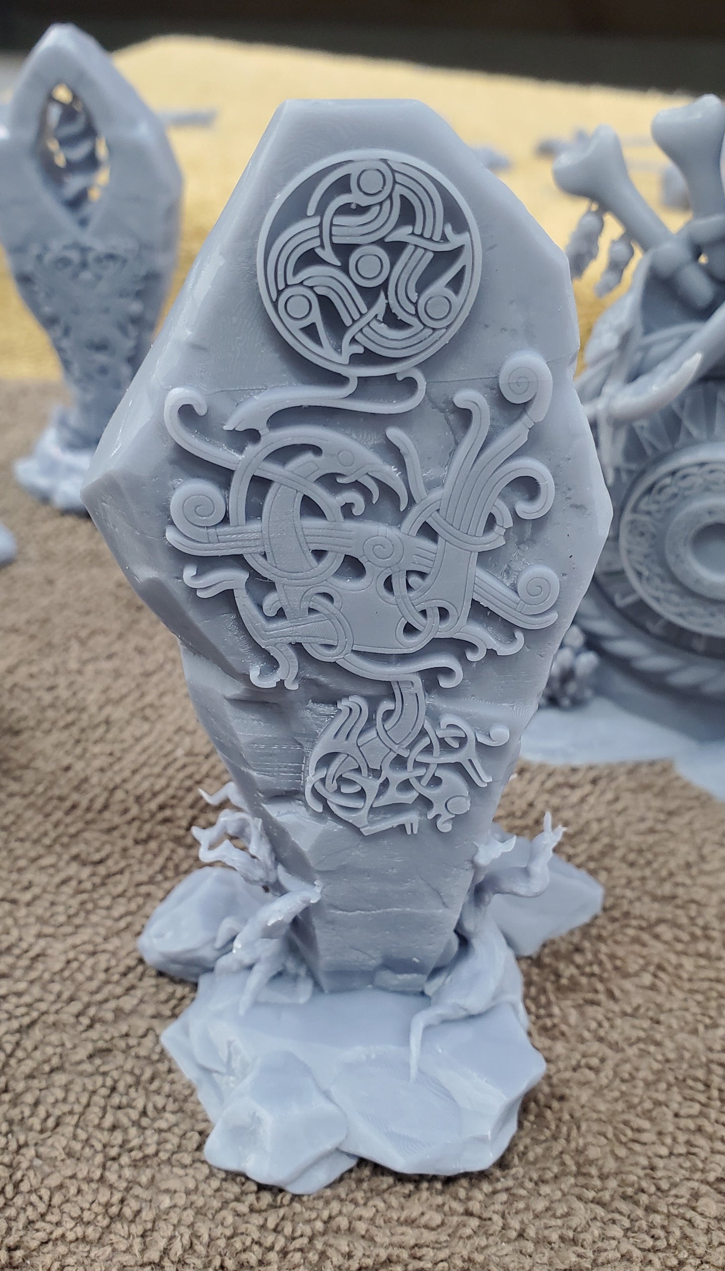 Giant Solid Resin Asgardian Runestones by Atlan Forge