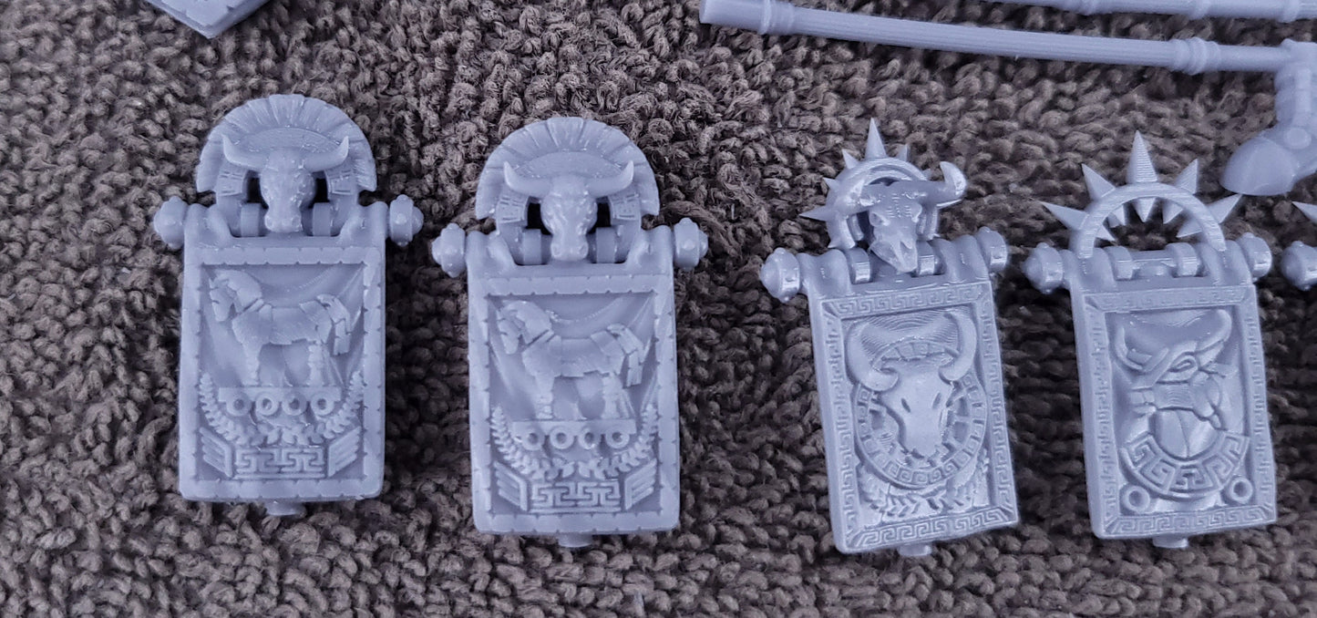 Minoan War Banners and Standard Bearer by Atlan Forge