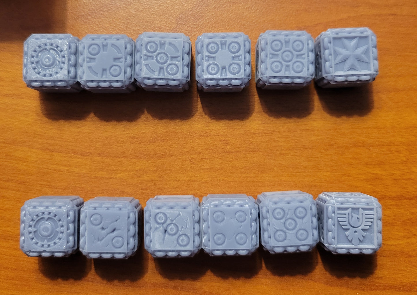 Both Templar sets (Regular on top and Battle-Damaged on bottom)- printed in our shop