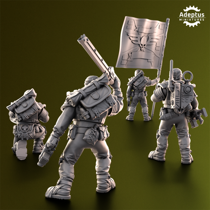 Red Dune- Command Squad- Imperial Force (4-Unit Kit or Single Model) by RedMakers