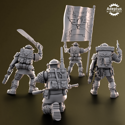 Sunclaw Regiment-Command Squad (4-Unit Kit or Single Model) by Adeptus Miniatures