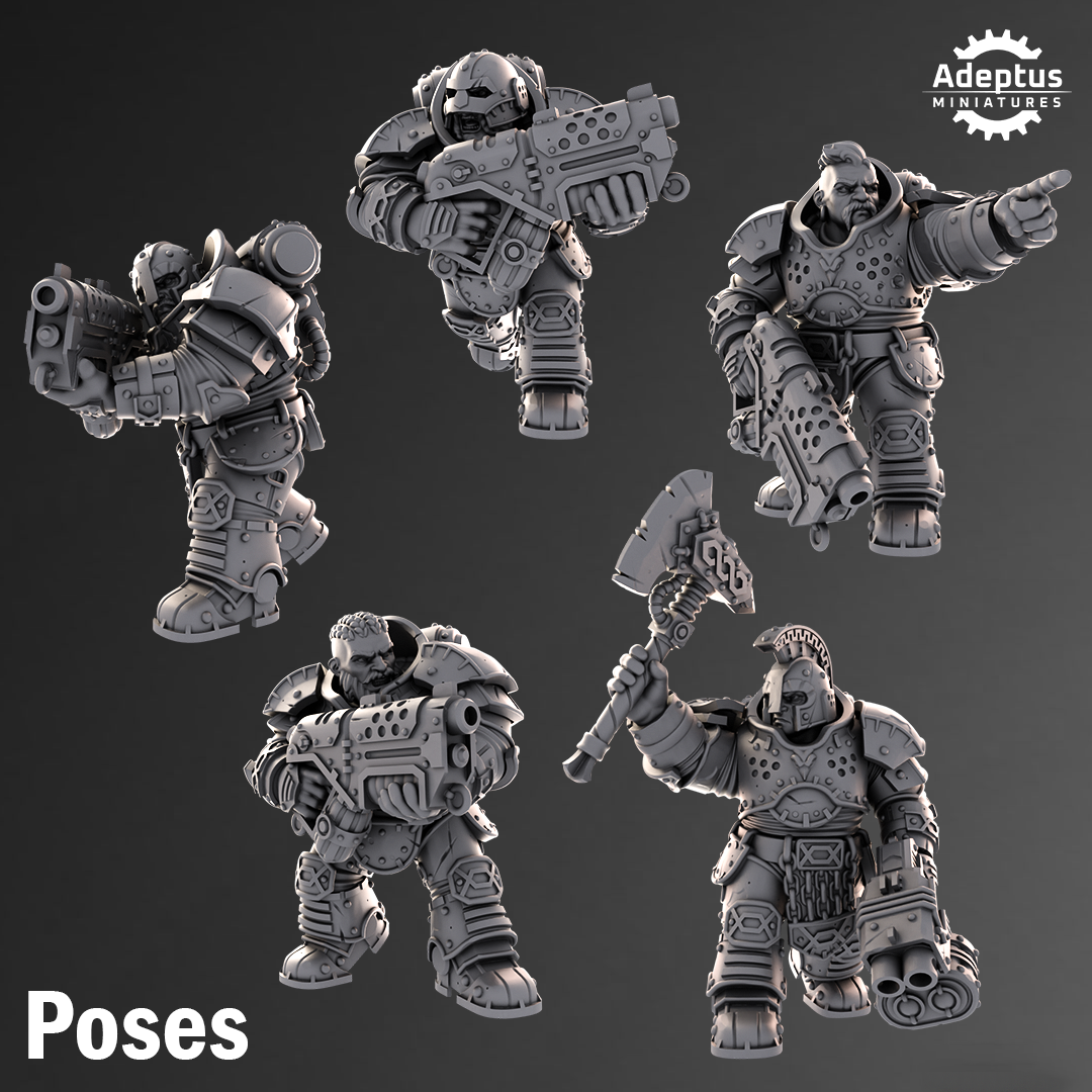Steelwarden- Dwarves (5-Unit Kit or Single Model) by Adeptus Miniatures